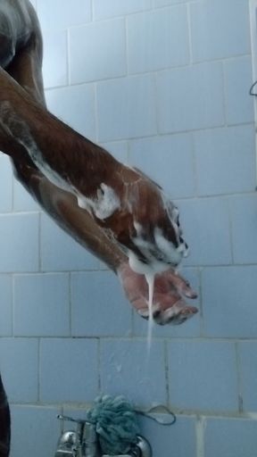 Straw and shower I'm back