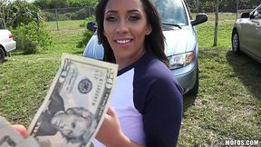 Perverted Priya Price is ready to suck and fuck outdoor for cash