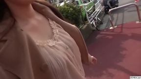 Gawking at Her Perky Japanese Jugs in 4K