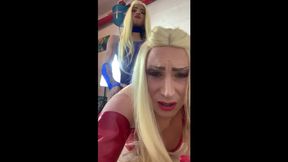 Two crossdressers fuck and suck