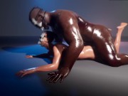 Interracial Rough Anal Sex 3D