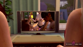 Watching Porn With my Stepsisters, I Need you to Help me Reach Orgasm - Sexual Hot Animations