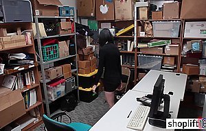 Skinny teen banged by a bad LP officer in his office