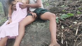 A girl was suddenly came here when i&amp;#039;m alone in forest, Fucking hard and blowjob,Agirl was surprise to me when i masturbati