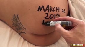 Johntronx - Fucked a Hot Russian Blonde and Signed Her Butt