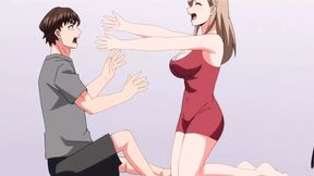 Kanade bent over in the hallway gets pounded from behind in loud, sloppy doggy sex!