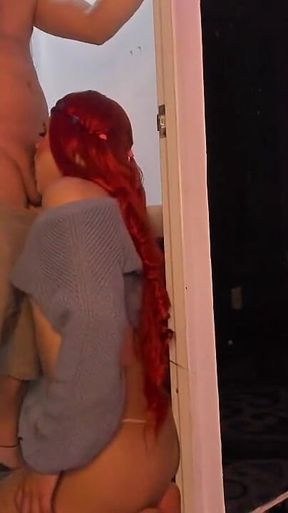 Sissy Bella Sucks Her Neighbor's Husband's Cock