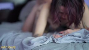 petite goth gets pussy eaten and rough sex