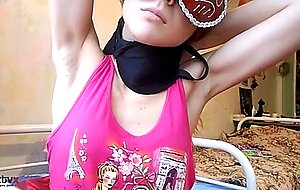 The girl in the mask and her neck