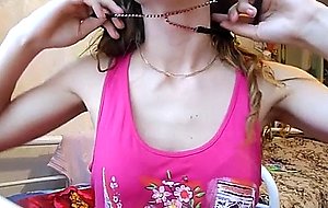 The girl in the mask and her neck