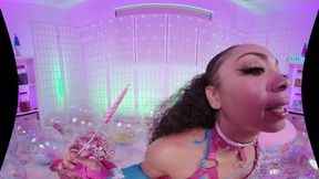 Black Beauty Cali Caliente deepthroats big cock POV