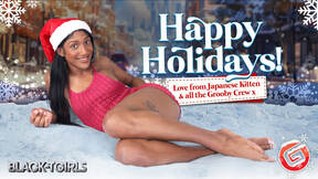 BLACK TGIRLS - Japanese Kitten Erotic Xmas Treat For You