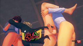 Persona 5 Yaoi - Ryuji Sakamoto in Middle of a Threesome