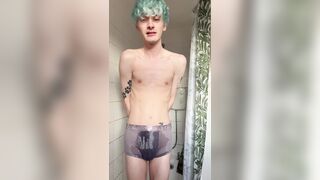 Youngster Pees In The Bathroom