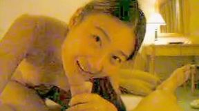 My Chinese fuckbuddy enjoys working on my hard shaft in POV clip