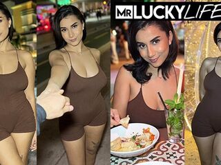 Sinning On South Beach With Beautiful Brunette hair Roxie Sinner