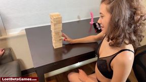 Daphne and Liss Are Playing a Game of Strip Truth or Dare Jenga