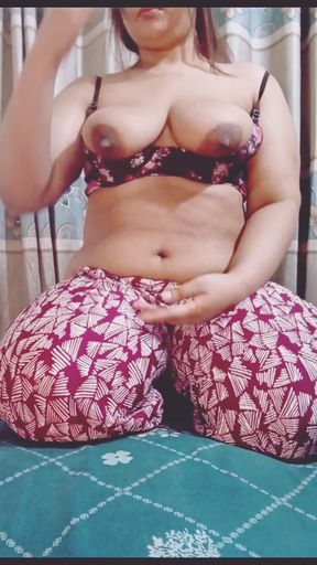 Busty MILF Home Alone Intense Dildo Ride &amp; Loud Moaning Climax