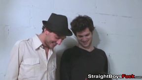 Young studs seduced by cute babe and jerking off big cocks