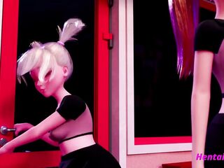 two Hawt Shemale hentai Chicks Screw In The Store - Hentai 3D Uncensored