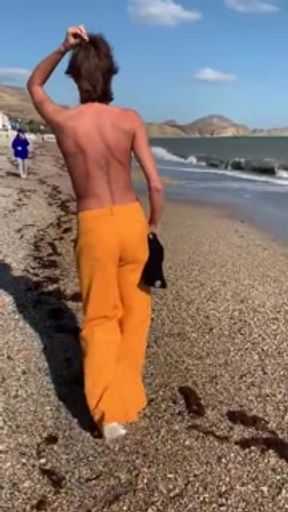 Black Sea. Walk topless in Koktebel style