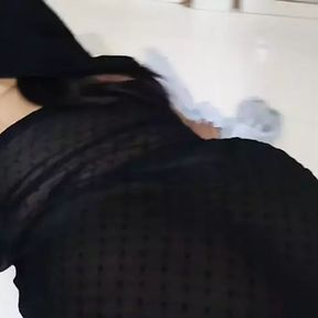 Big Ass &amp; Huge Boobs Hijabi Hot Maid Gets Rough Anal Fuck From Hotel Guest