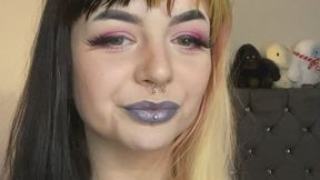 Shiny silver lipstick