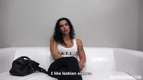 Great looking brunette milf with big, firm tits went to a porn video casting to get fucked