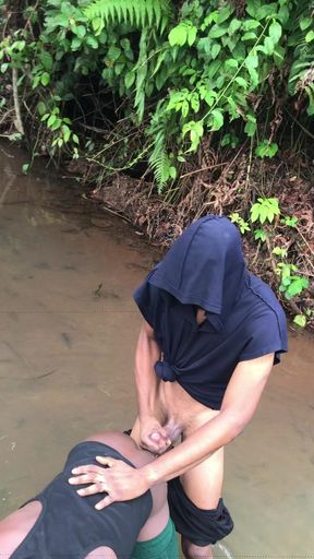 Nigerians Boys Where Caught Having Sex Inside a Swamp River with Bushes Rounding Them