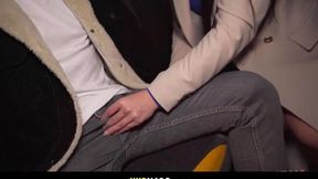 Female Taxi Driver Lady Gang Craves French Guy's D