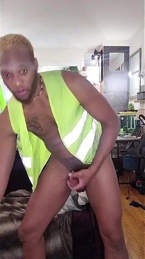 After Work Jerk! Kennie Jai Shoots Big Load for You!