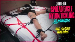 Spread Eagle Nylon Tickling with Bondage Mittens - Charlie Lou (Full HD 1080p, 50fps)