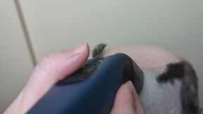 Going Straight to Skin I shave off His Head Completely Bald in 5 Min