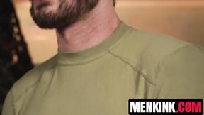 ”Dr Van Darkholme conducts lewd exams on Pvt Evan Jordies sexy body”