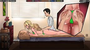 When the masseur touched her pussy, she got wet like a whore.