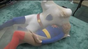 Encased In A Sheer Pantyhosed Nylon Bag, Atomic Woman And Power Man