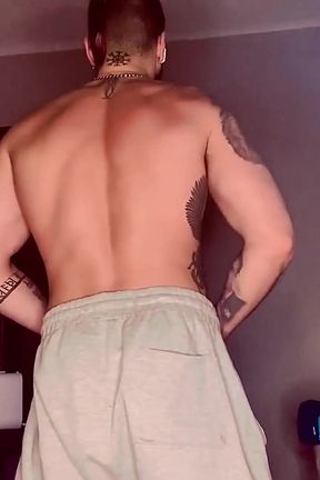 I Have a Big Load for U to Swallow After My Workout