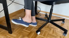 SHOEPLAY UNDER DESK IN SNEAKERS - MP4 HD