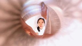 VR360 MARTINA's rotten socks and stinky feet crushed and humiliated the dwarf wrapped up