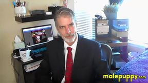 Richard Lennox asks you to lick his feet before unzipping your pants for a foot job