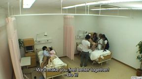 Sexy Japanese nurse strips down for sick hospital role play, all cams caught her exposed