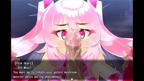 pink heart [ futa hentai game ] ep.1 super heroine orgasm on giant cock in public park !