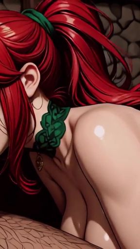 Unforgettable moment from &quot;Divine Elixir - Fantasy Sorceress Summons a Dungeon Master for an Intimate Ritual AI Animation&quot;