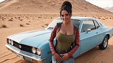 Panam Palmer - Nomad Roadside Fuck in Badlands (AI)