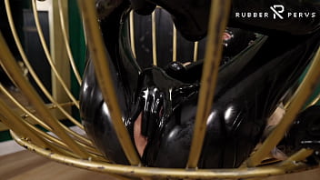 Masturbation in a golden bird cage