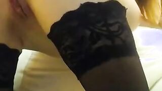 Busty Stepsister dildoing her wet pussy