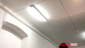 Naked Skinny Vixen In The Museum - Public Nudity