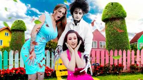 Two Busty Milfs Want Their Bushes Trimmed &mdash;  Big Tits and Naughty&#x1F608; Fun (Edward Scissorhands Twist)