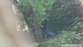Czech experiment 12: guy cums on a horny adult student in the street