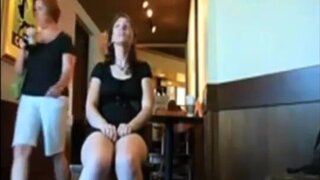 Mummy flashing vagina in hotel hall PublicFlashing